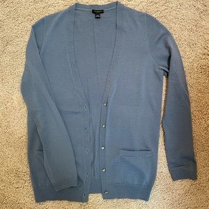 Ann Taylor Grey/Blue Cardigan